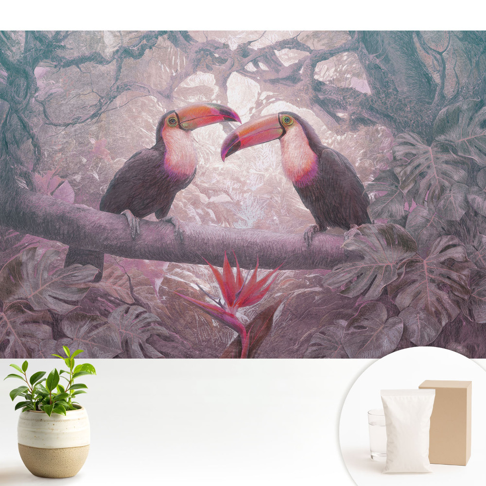 Tapéta Színes tukánok a trópusi dzsungelben