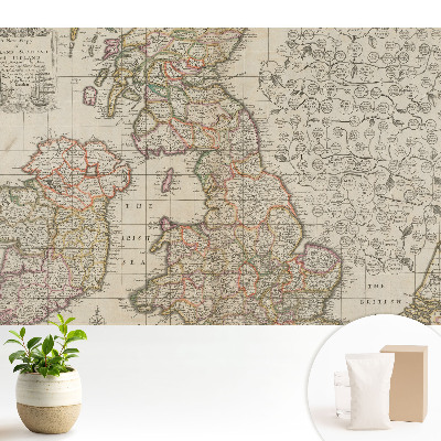 A Brit-szigetek régi térképe részletesen.