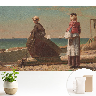 Modern tapéta Alakok a tengerparton, kilátással a tengerre