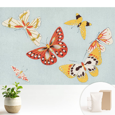 Tapéta Színes pillangók világos háttér előtt