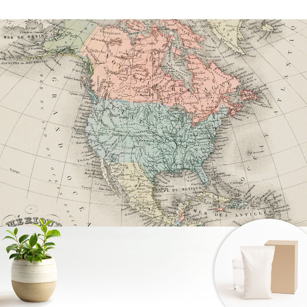 Tapéta Észak-Amerika klasszikus térképe