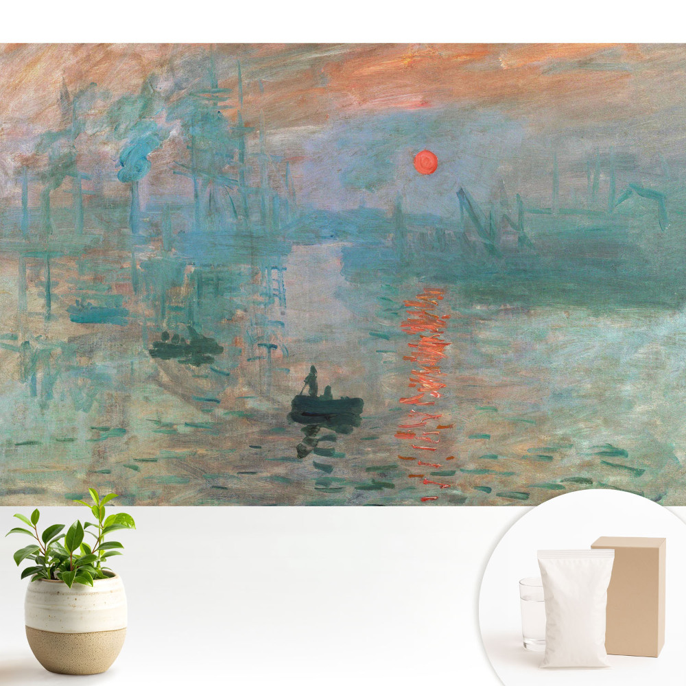 Tapéta Impresszionista kikötő naplementekor