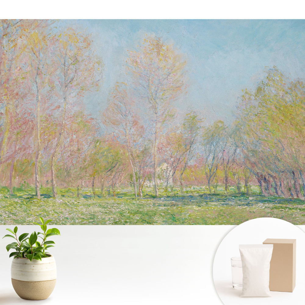 Modern tapéta Egy tavaszi park impresszionista tájképe