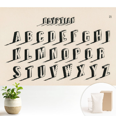 Tapéta Stilizált retro ábécé