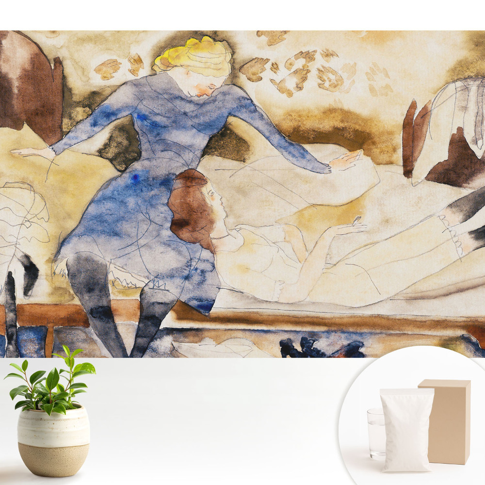 Modern tapéta Romantikus jelenet pasztellszínekben