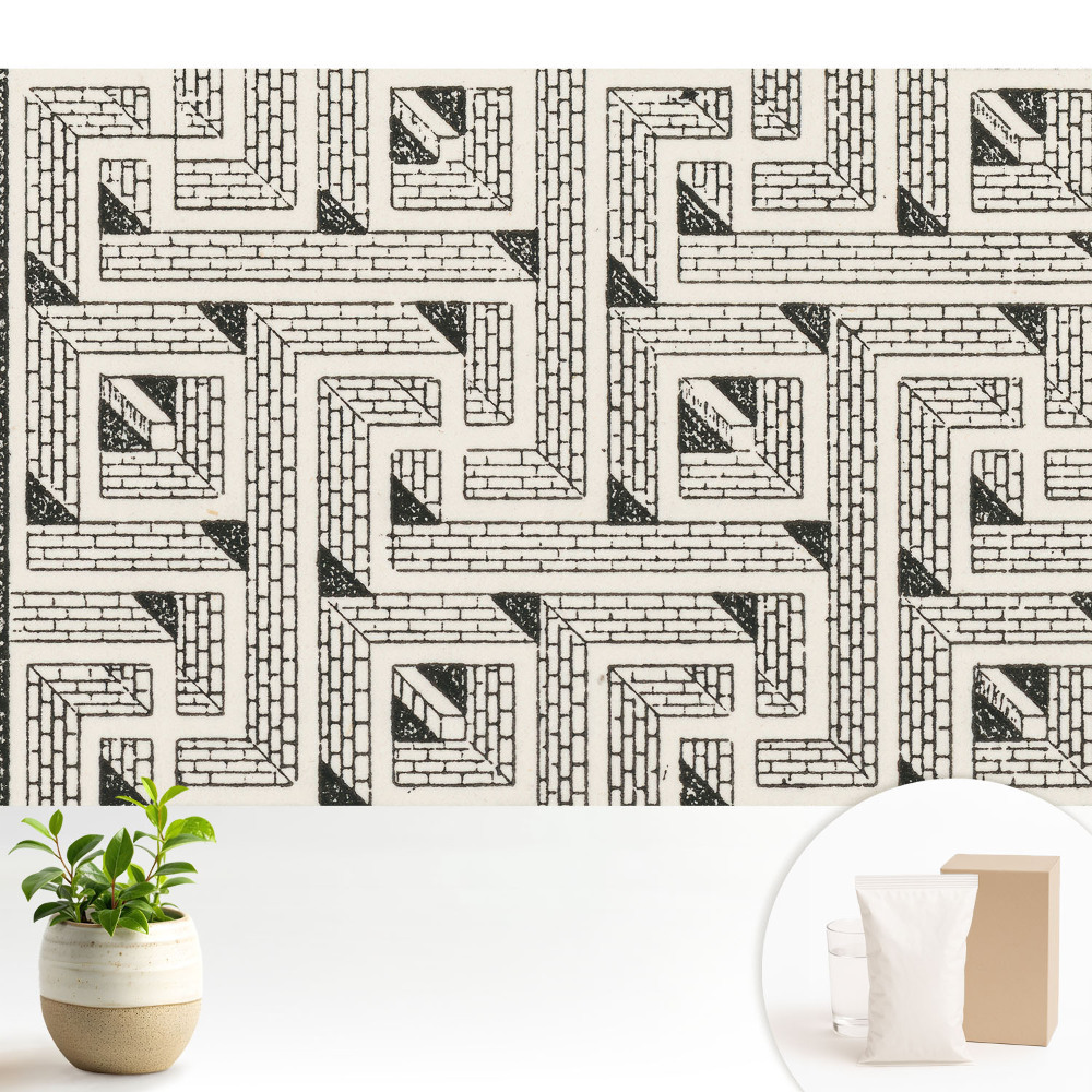 Tapéta Téglák geometriai összetétele egy labirintusban