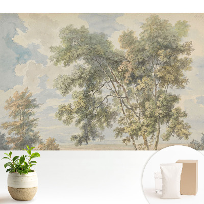 Dekor tapéta Egy nyugtató táj fákkal és égbolttal