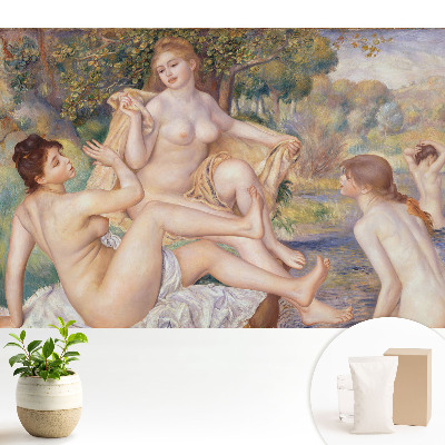 Tapéta Egy nőiességgel és békével teli vízparti jelenet