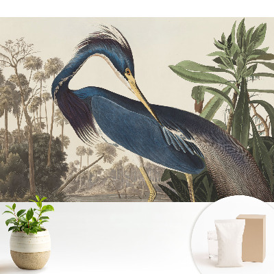 Tapéta Egy egzotikus madár a növényzet hátterében