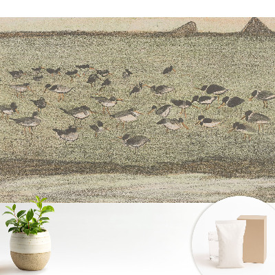 Tapéta Madarak a réten harmonikus kompozícióban