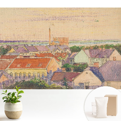 Dekor tapéta Egy hangulatos város pasztellszínekben