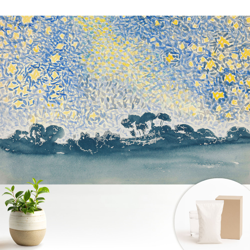 Dekor tapéta Egy energiával teli kék és sárga ég