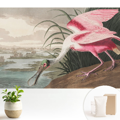 Tapéta Idill egy flamingóval