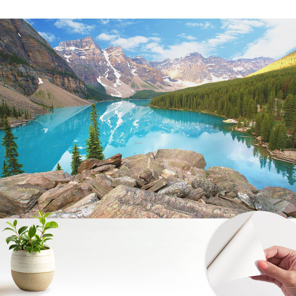 Öntapadós tapéta Hegyi panoráma a tóra