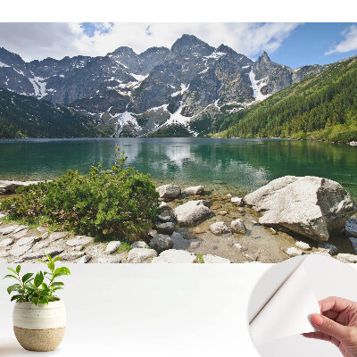 Tapéta Hegyek tükröződnek a tóban