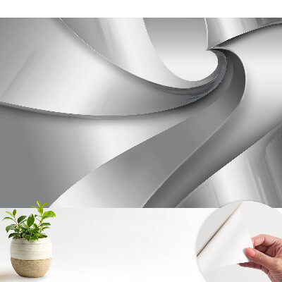 Öntapadó tapéta modern dinamikus spirálmintával szürke árnyalatokban