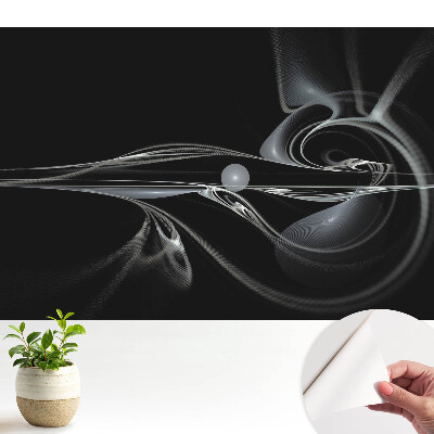 Öntapadós tapéta modern, absztrakt áramló vonalakkal falra