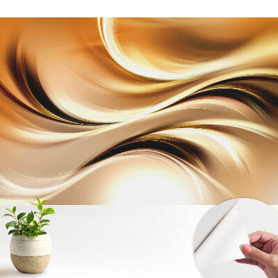 Öntapadós tapéta dinamikus absztrakciós mintával meleg tónusokban