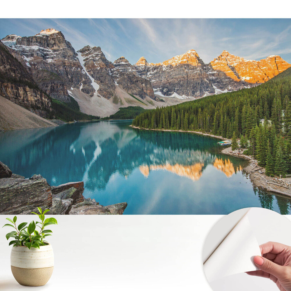 Modern tapéta Hegyi panoráma egy tóval