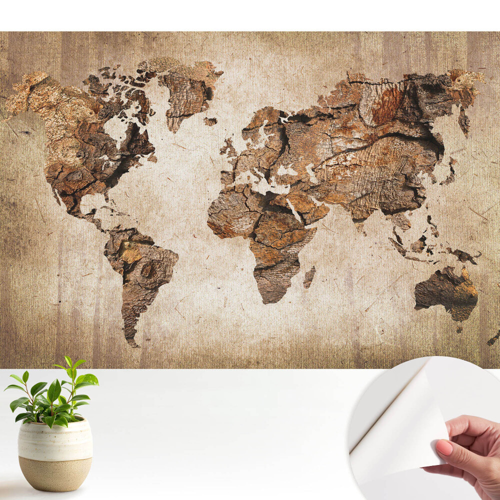 Tapéta Rusztikus világtérkép