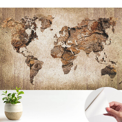 Rusztikus stílusú világtérkép tapéta