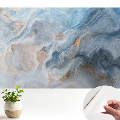 Tapéta absztrakt kék és szürke hullámok mintával