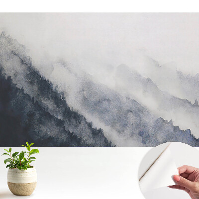 Dekor tapéta Akvarell hegyek köd harmónia