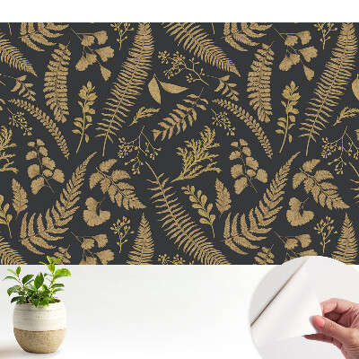 Tapéta botanikus levélmintával, elegáns természetes hatással