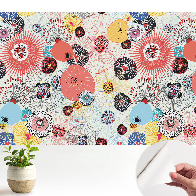 Öntapadós tapéta Virágmintás színek energiája