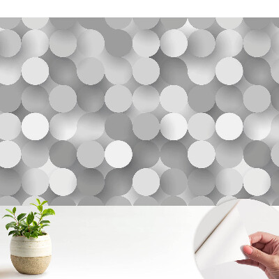 Dekor tapéta modern szürke körök harmonikus kompozíciójával