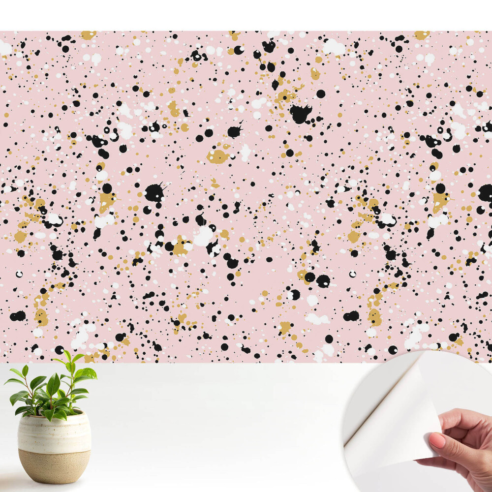 Öntapadó tapéta Absztrakt foltok rózsaszín háttéren
