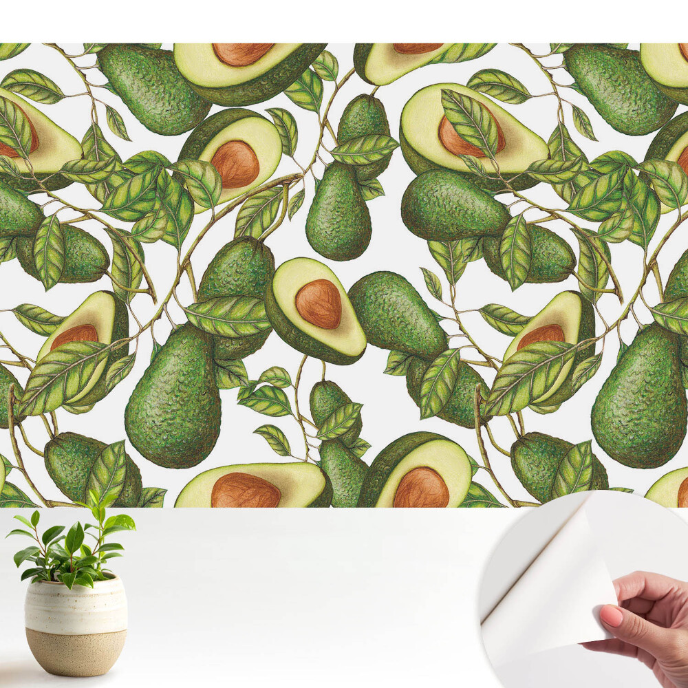 Dekor tapéta Avokádó és zöld levelek természet