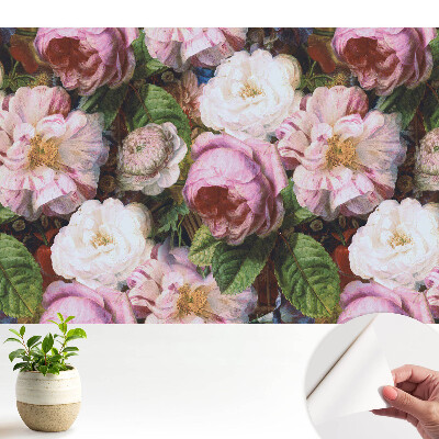 Öntapadós tapéta virágmintás, klasszikus stílusban