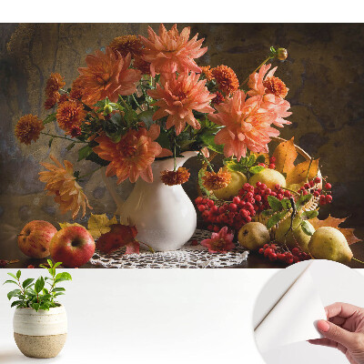 Öntapadós falmatrica virág- és gyümölcsmotívummal