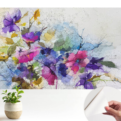 Tapéta Intenzív színű virágok