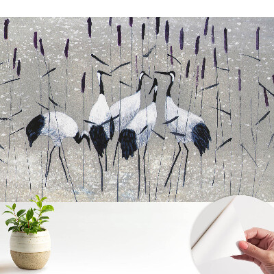 Öntapadós tapéta elegáns darukkal a fűben