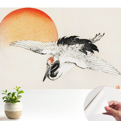 Öntapadós tapéta finom repülő madármotívummal falra