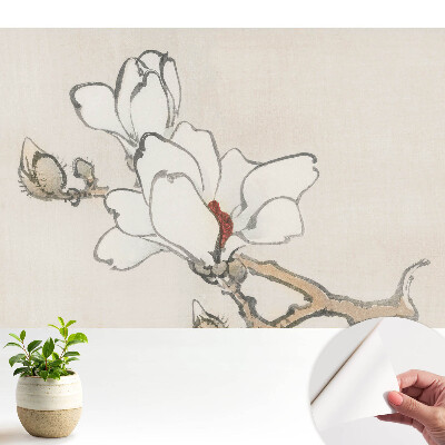 Öntapadós tapéta klasszikus magnólia mintával