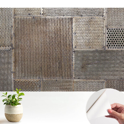 Dekor tapéta geometriai mintával és fémperforációs díszítéssel