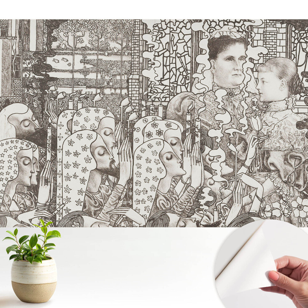 Dekor tapéta Klasszikus portrék és virágminták