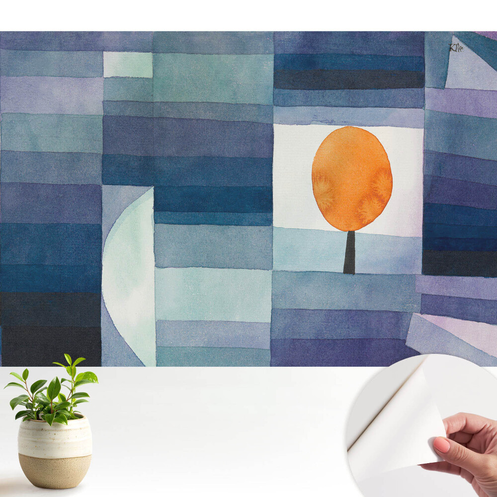 Modern tapéta Narancsfa kék háttérrel