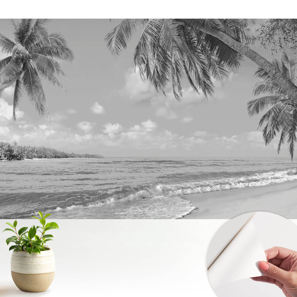 Dekor tapéta Egzotikus strand pálmafákkal