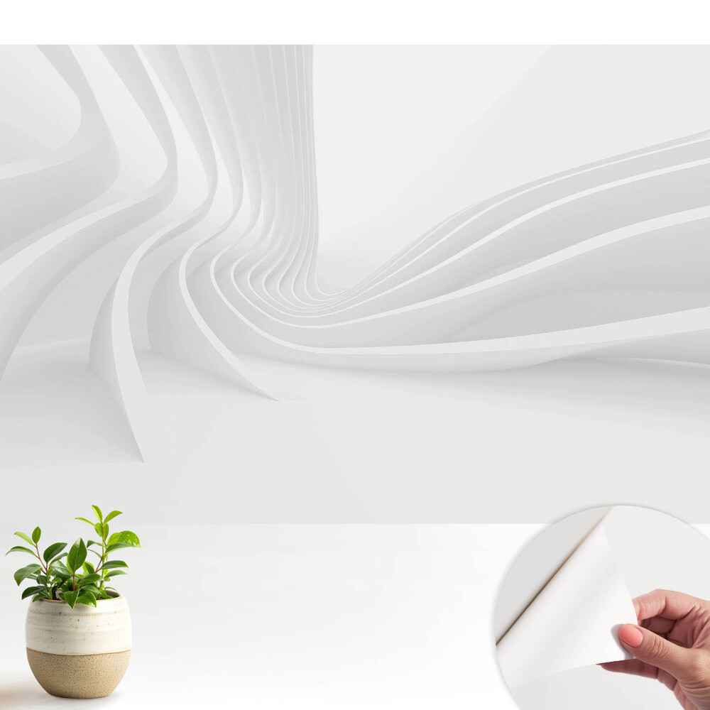 Öntapadó tapéta Modern fehér vonalak mozgásban