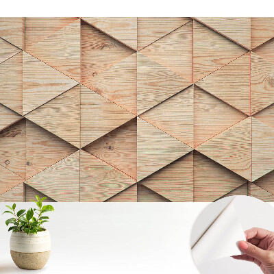 Öntapadó tapéta modern fa geometrikus panelek mintázatával