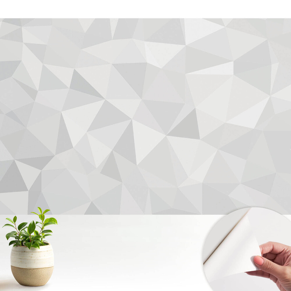 Öntapadós tapéta geometrikus szürke mintával a minimalista hatásért
