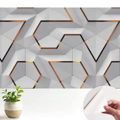 Öntapadós tapéta falra Modern geometrikus térbeli elrendezés