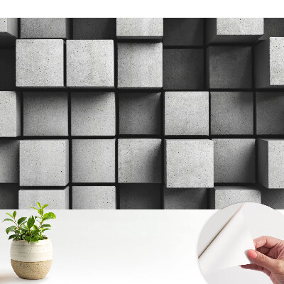 Öntapadós tapéta Háromdimenziós térkockák