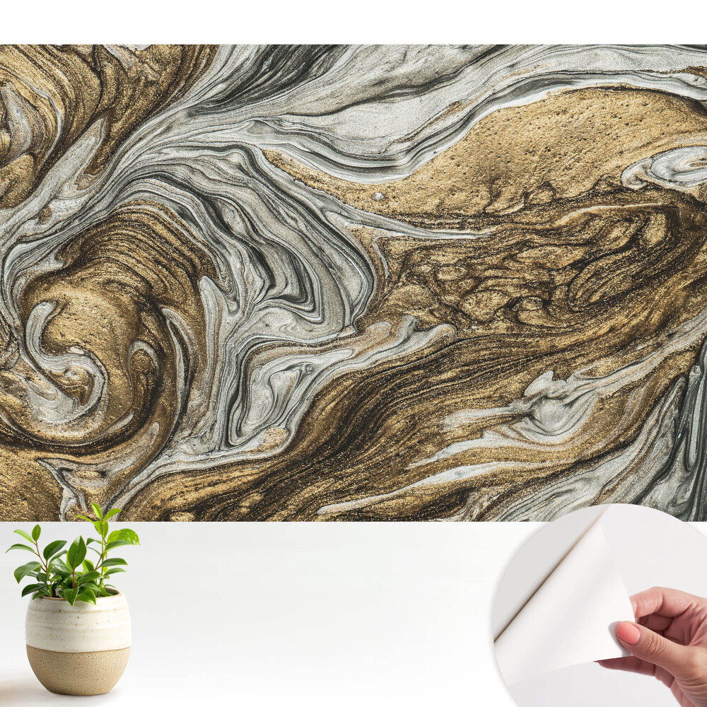 Dekor tapéta Absztrakt örvények és hullámok meleg árnyalatokban