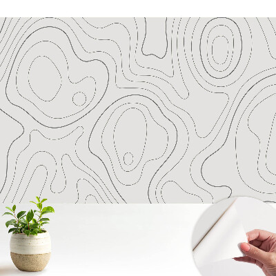 Öntapadós tapéta Absztrakt hullámok, vonalak, kontúrok