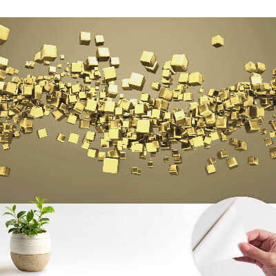 Tapéta sárga kockákkal dinamikus formában